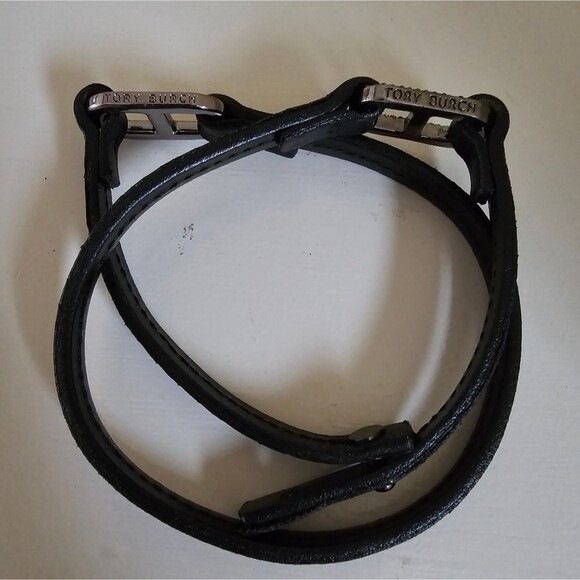 Tory Burch Leather Double Strap Black bracelet - Picture 4 of 4